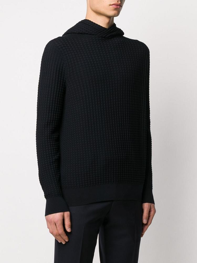 Jerséis Armani Emporio Encapuchado Knit Hombre Azules | QDHRJLB4