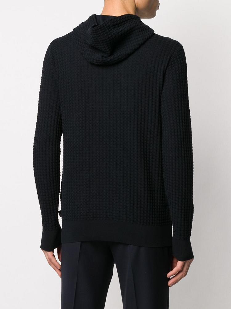 Jerséis Armani Emporio Encapuchado Knit Hombre Azules | QDHRJLB4