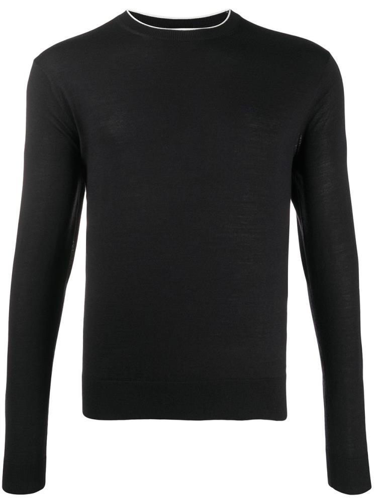 Jerséis Armani Emporio Fine Knit Hombre Azules | 1QKM954W