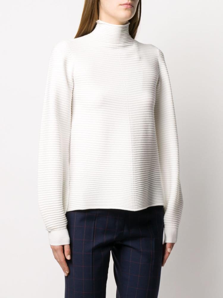 Jerséis Armani Emporio Striped Turtleneck Mujer Blancas | 9ZM97E12