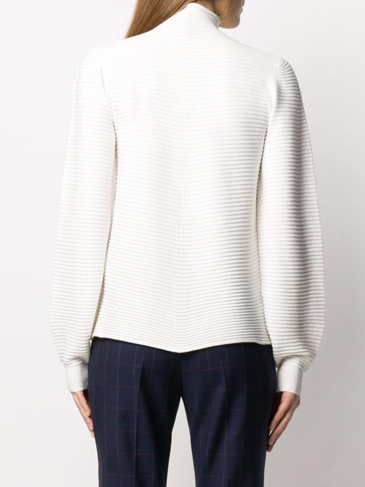 Jerséis Armani Emporio Striped Turtleneck Mujer Blancas | 9ZM97E12