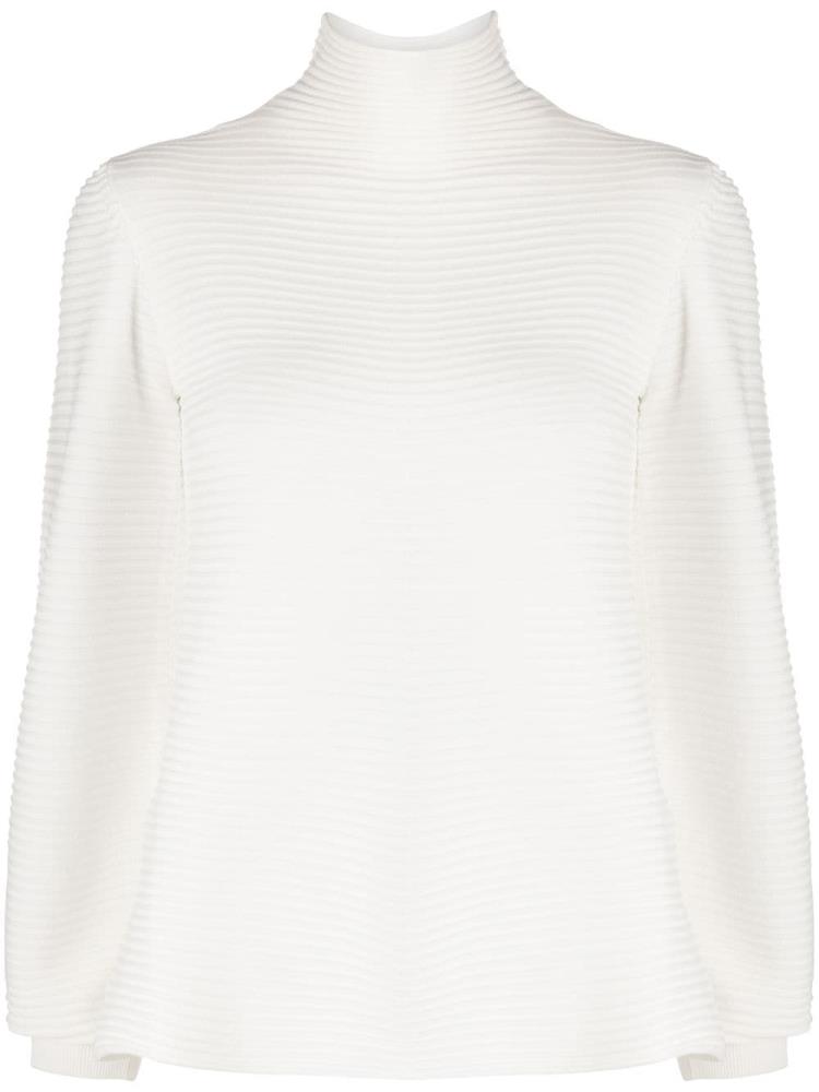 Jerséis Armani Emporio Striped Turtleneck Mujer Blancas | 9ZM97E12