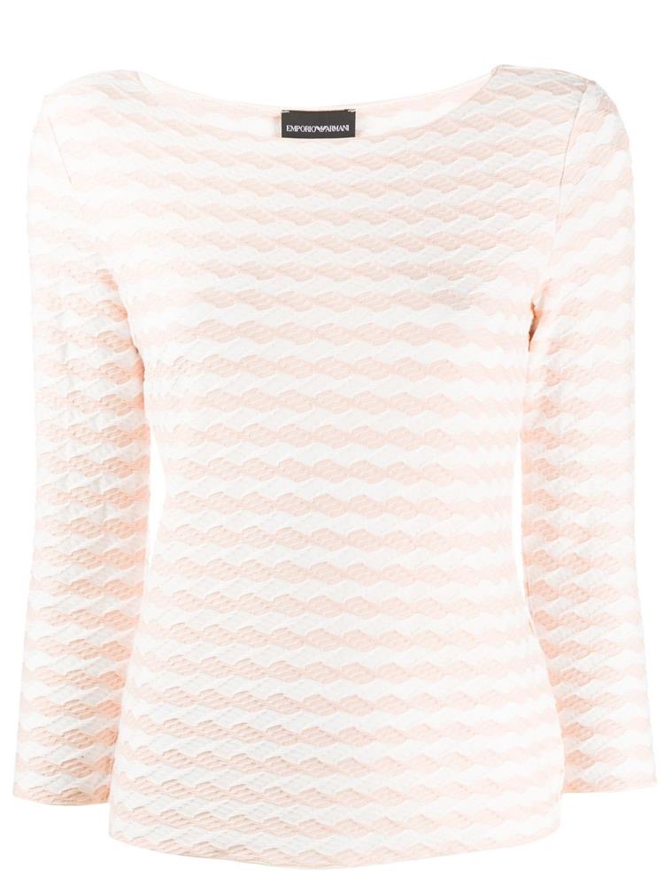 Jerséis Armani Emporio Textured Jersey Mujer Blancas | ZZCBONK5