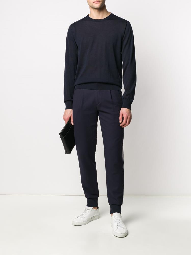 Jerséis Giorgio Armani Cashmere Crew Neck Hombre Azules | VJCYS8K1