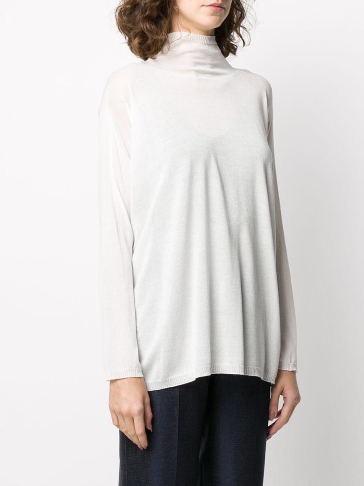 Jerséis Giorgio Armani Funnel Neck Long Sleeve Mujer Blancas | NOPTCWVE