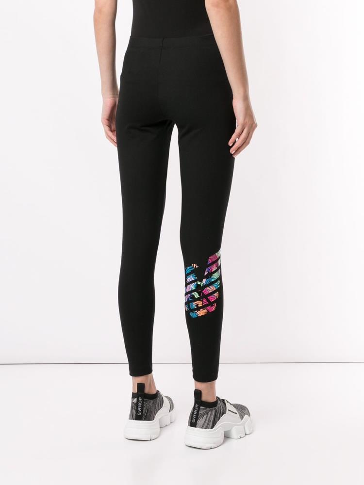 Leggins Ea7 Emporio Armani Graphic Print Mujer Negras | BDN526QN