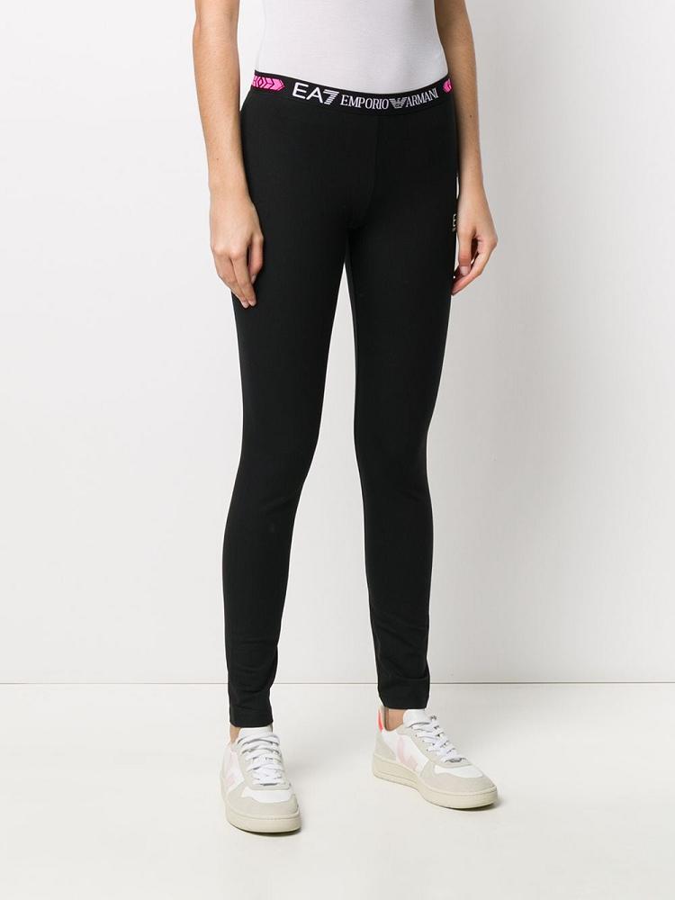 Leggins Ea7 Emporio Armani Logo Waistband Mujer Negras | W8RHLGOG