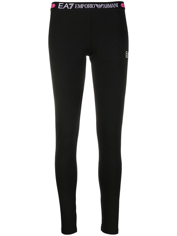 Leggins Ea7 Emporio Armani Logo Waistband Mujer Negras | W8RHLGOG