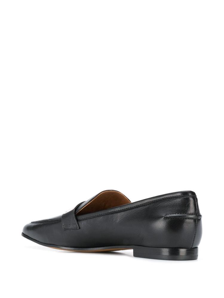 Loafers Armani Emporio Logo Plaque Mujer Negras | A9JNIS3K