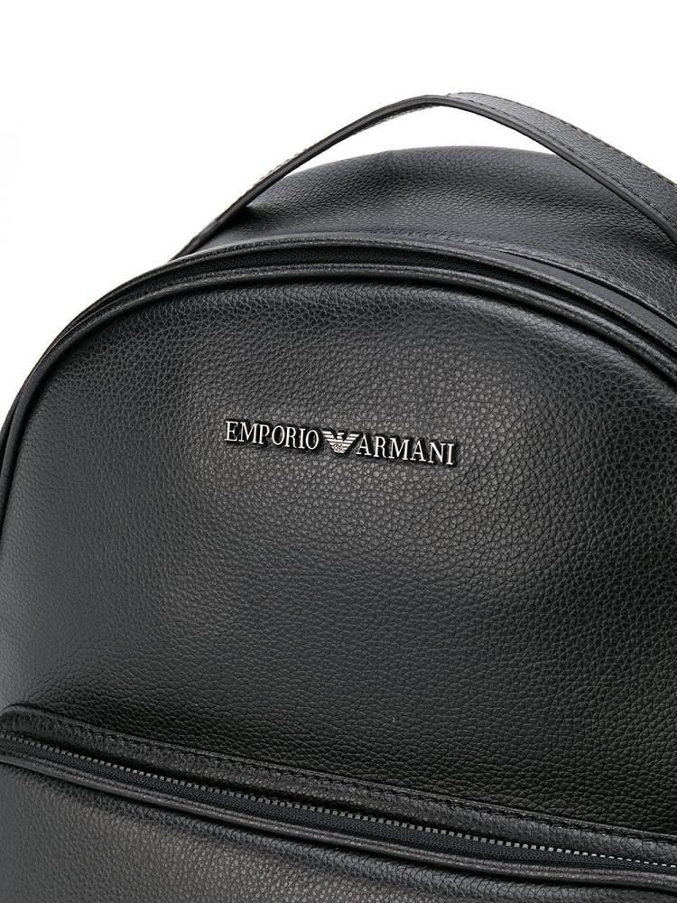 Mochilas Armani Emporio Branded Medium Hombre Negras | SSJQIUKW