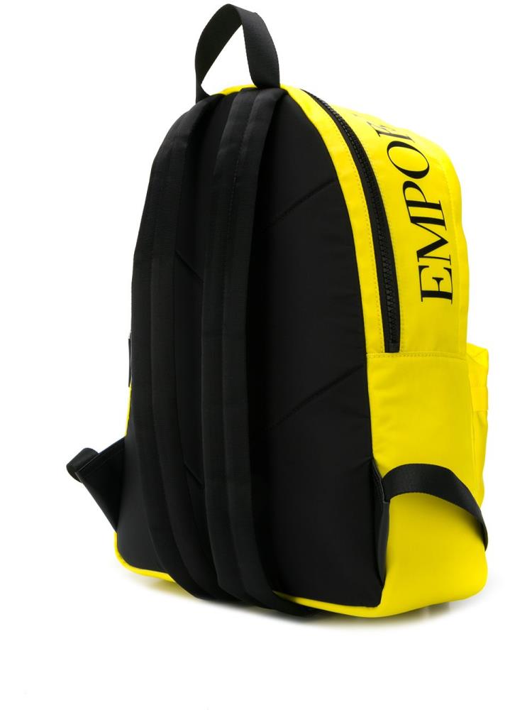 Mochilas Armani Emporio Printed Logo Mujer Amarillo | JZ5UAMFO