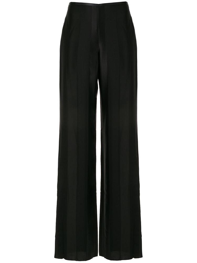 Pantalones Armani Emporio Anchos Leg Mujer Negras | 9KL3JIWW