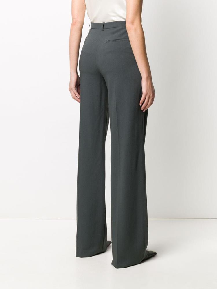 Pantalones Armani Emporio Anchos Leg High Cintura Mujer Gris | BXJULFFC