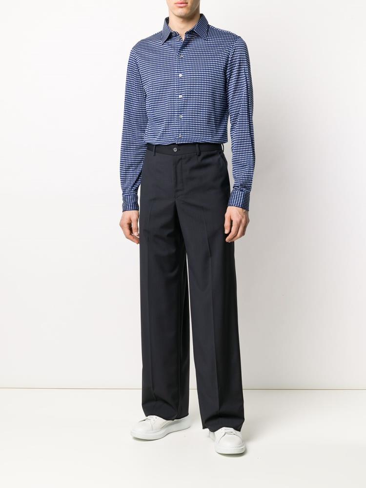 Pantalones Armani Emporio Anchos Leg Hombre Azules | YTKFHKTA