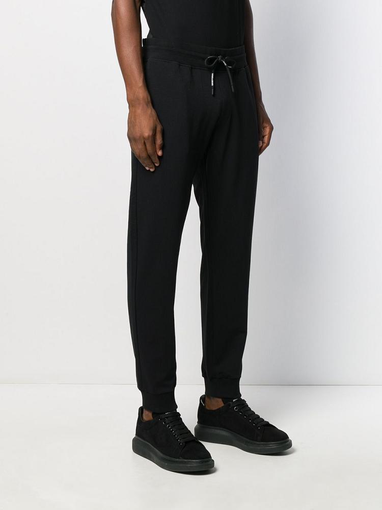 Pantalones Armani Emporio Cropped Drawstring Pista Hombre Negras | AGZSHCAH