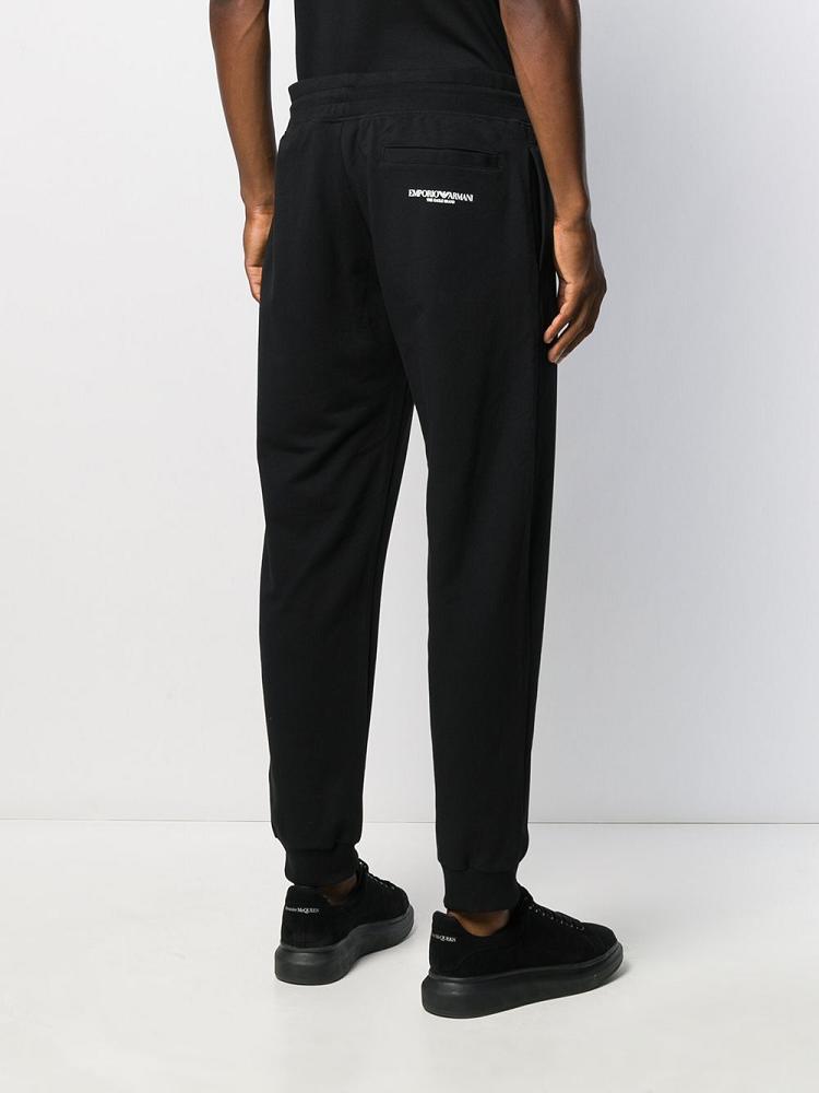 Pantalones Armani Emporio Cropped Drawstring Pista Hombre Negras | AGZSHCAH