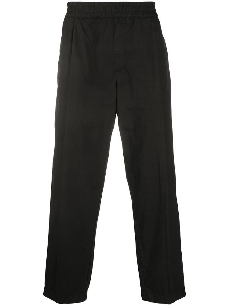 Pantalones Armani Emporio Elasticated Cintura Straight Hombre Negras | P09KAQG7