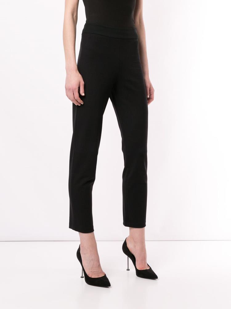 Pantalones Armani Emporio High Rise Cropped Mujer Negras | C2VZLKCF