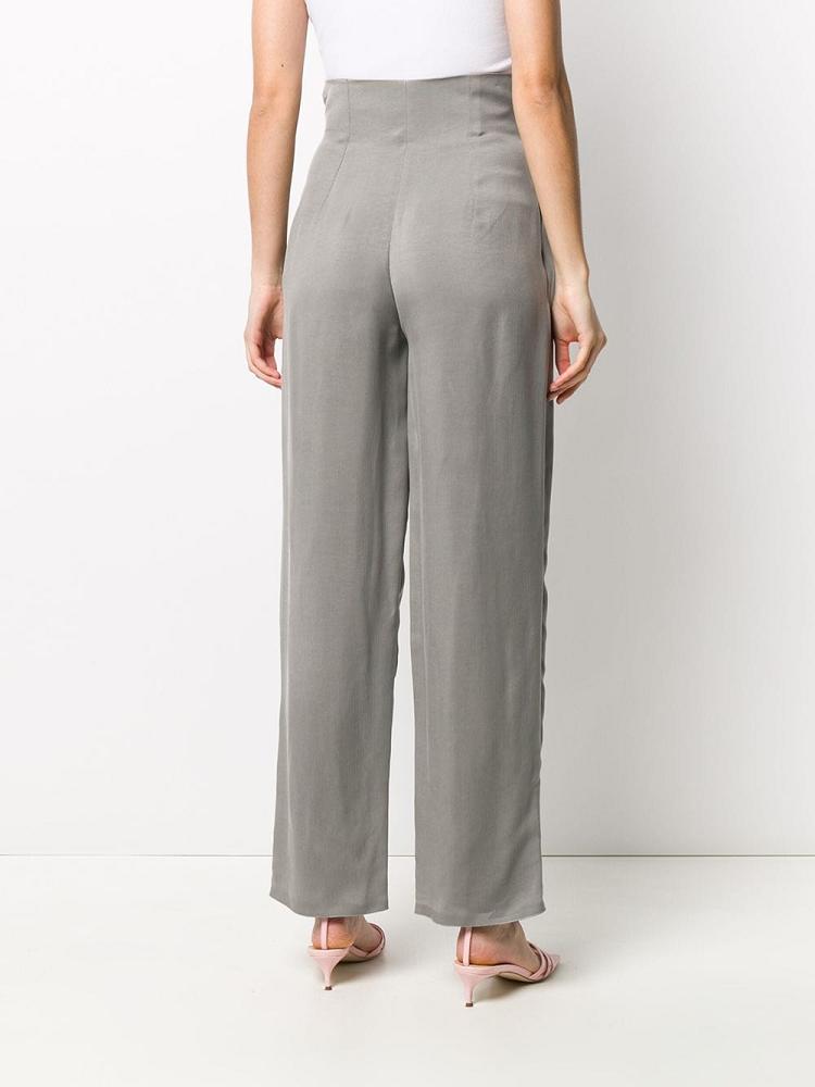 Pantalones Armani Emporio High Rise Paperbag Mujer Gris | U62UGXJB