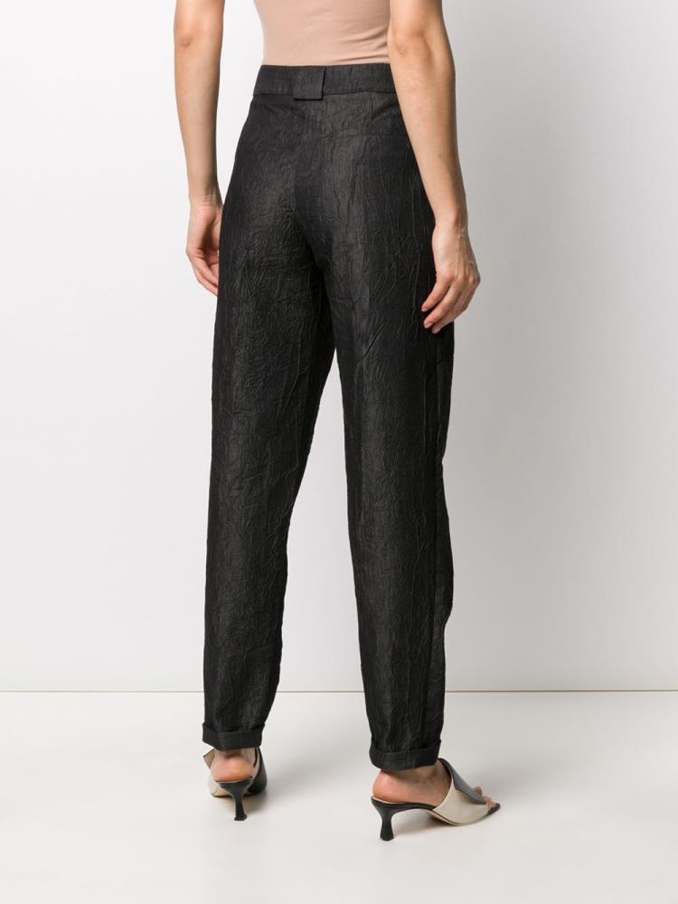 Pantalones Armani Emporio High Waisted Crinkled Mujer Azules | 2E18JHQP