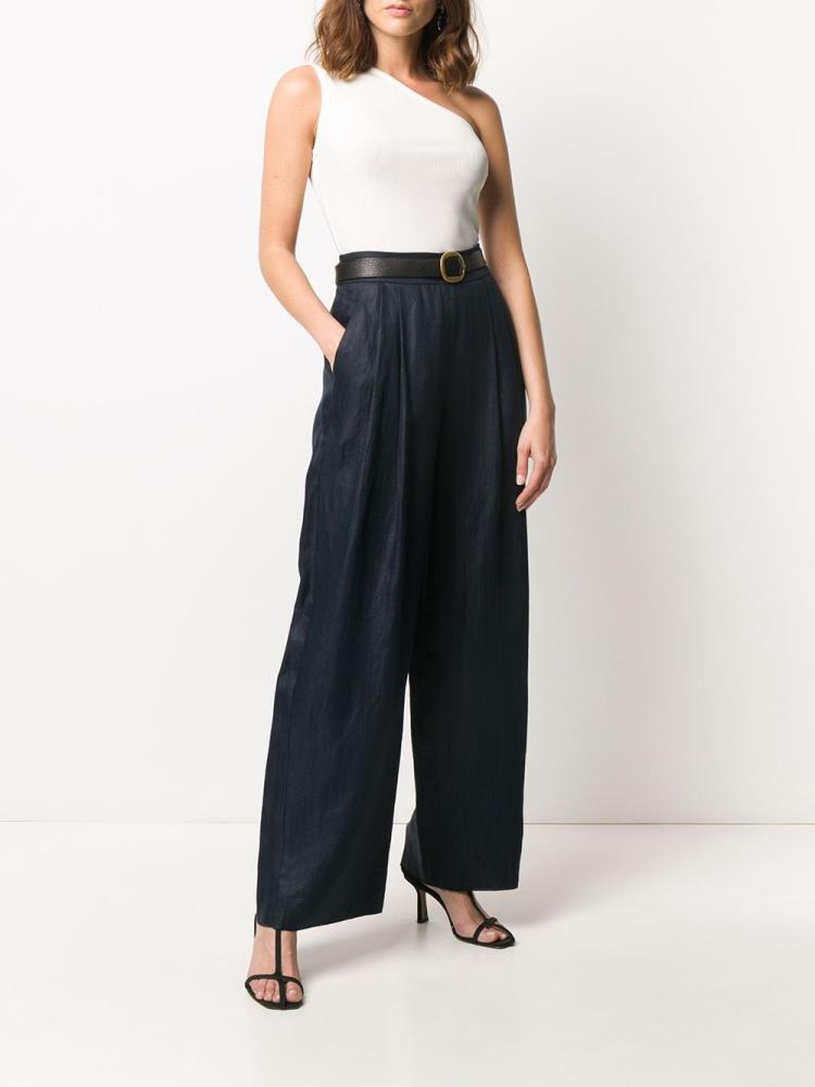 Pantalones Armani Emporio High Waisted Mujer Azules | U0PMWH3U