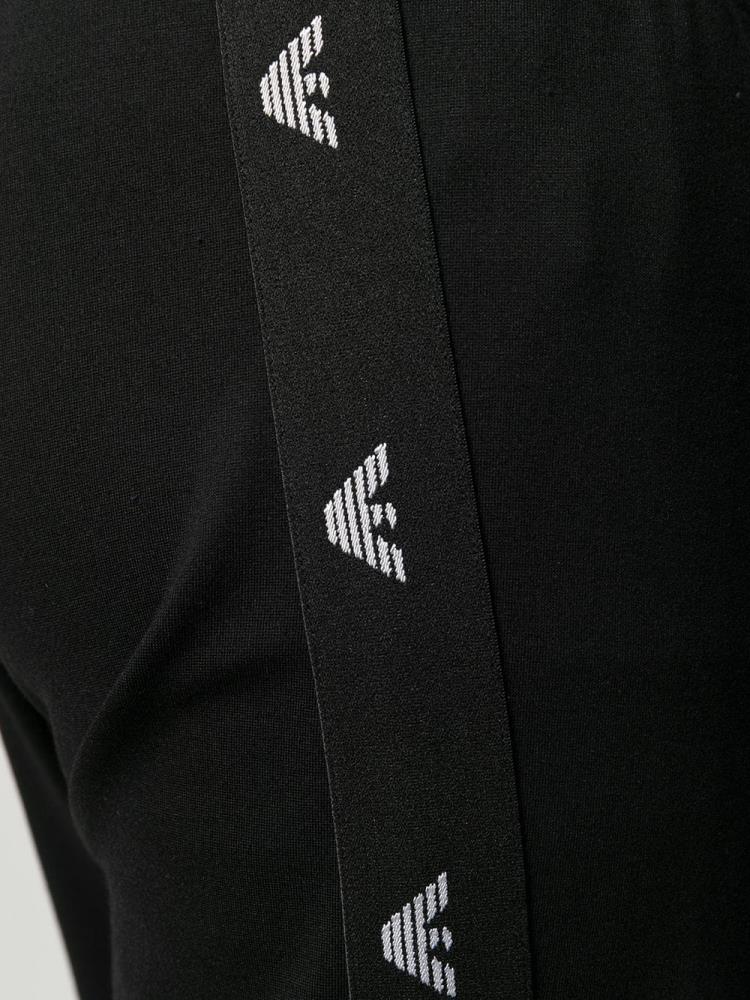 Pantalones Armani Emporio Logo Detail Pista Hombre Negras | MIFQEF25