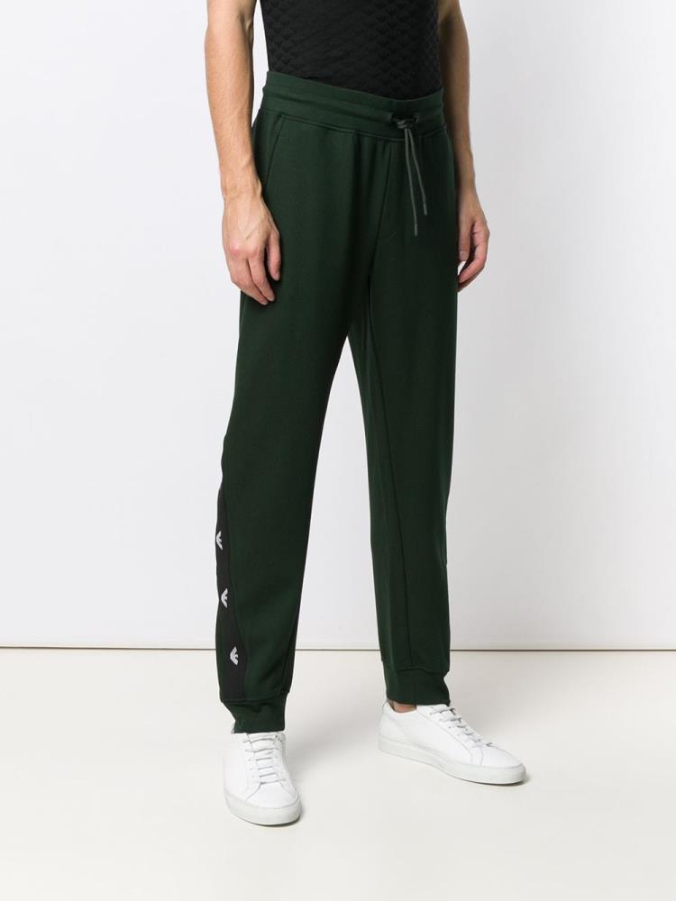 Pantalones Armani Emporio Logo Pista Hombre Verde | 0XA6OHBS