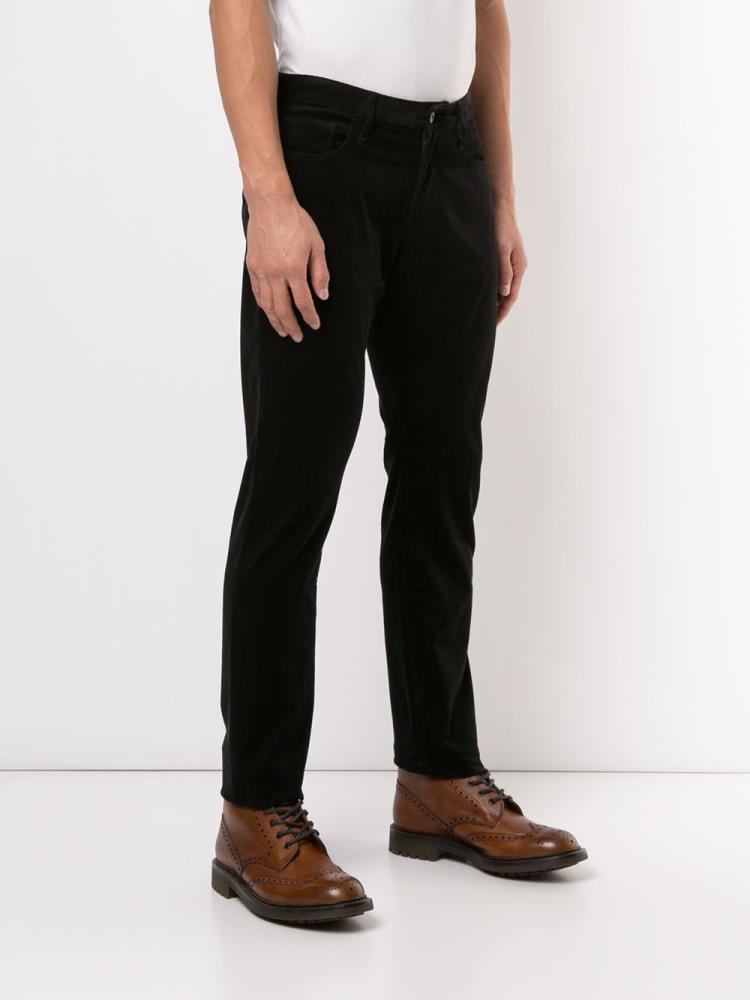 Pantalones Armani Emporio Mid Rise Straight Leg Hombre Negras | NU7N5T3J