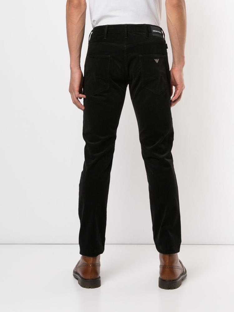 Pantalones Armani Emporio Mid Rise Straight Leg Hombre Negras | NU7N5T3J