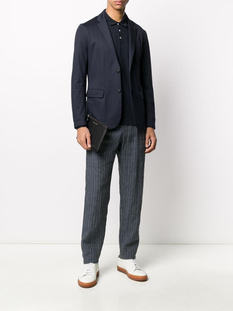 Pantalones Armani Emporio Pinstripe Straight Hombre Azules | PF6JGDZG