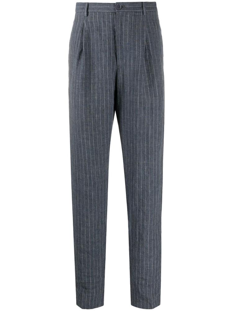 Pantalones Armani Emporio Pinstripe Straight Hombre Azules | PF6JGDZG