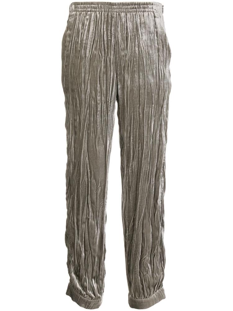 Pantalones Armani Emporio Pleated Tapered Mujer Gris | TMRBUBGO