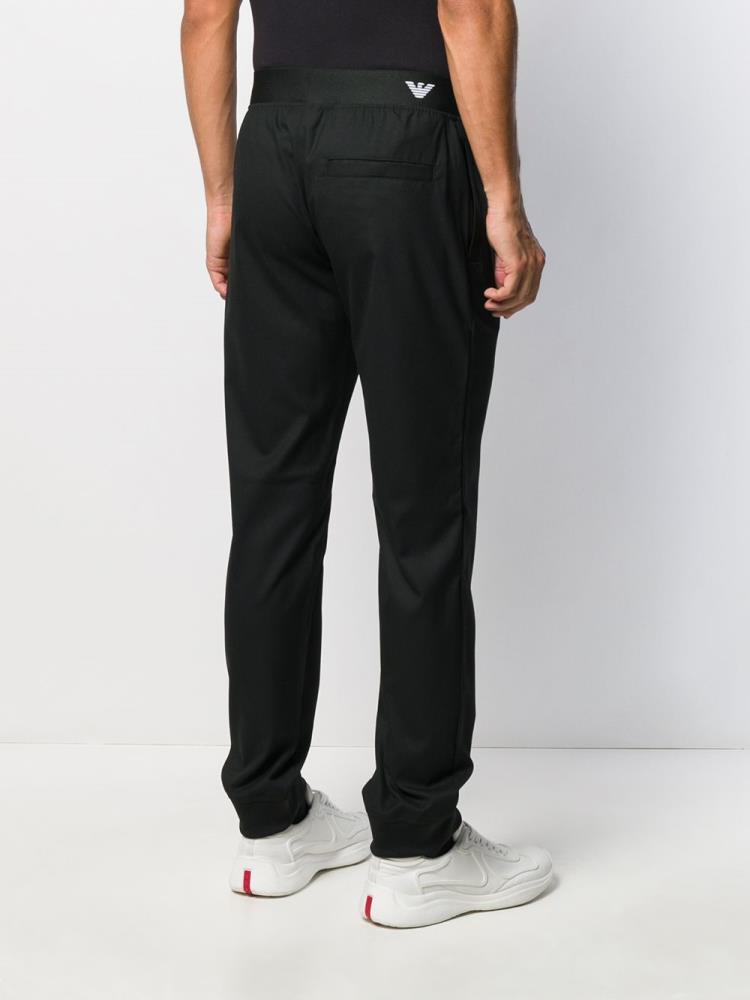 Pantalones Armani Emporio Slim Fit Pista Hombre Negras | 8FPHEEIV