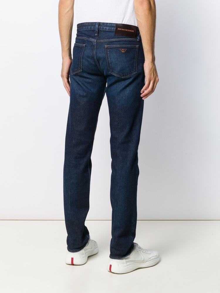 Pantalones Armani Emporio Slim Fit Denim Hombre Azules | IYNXG63N