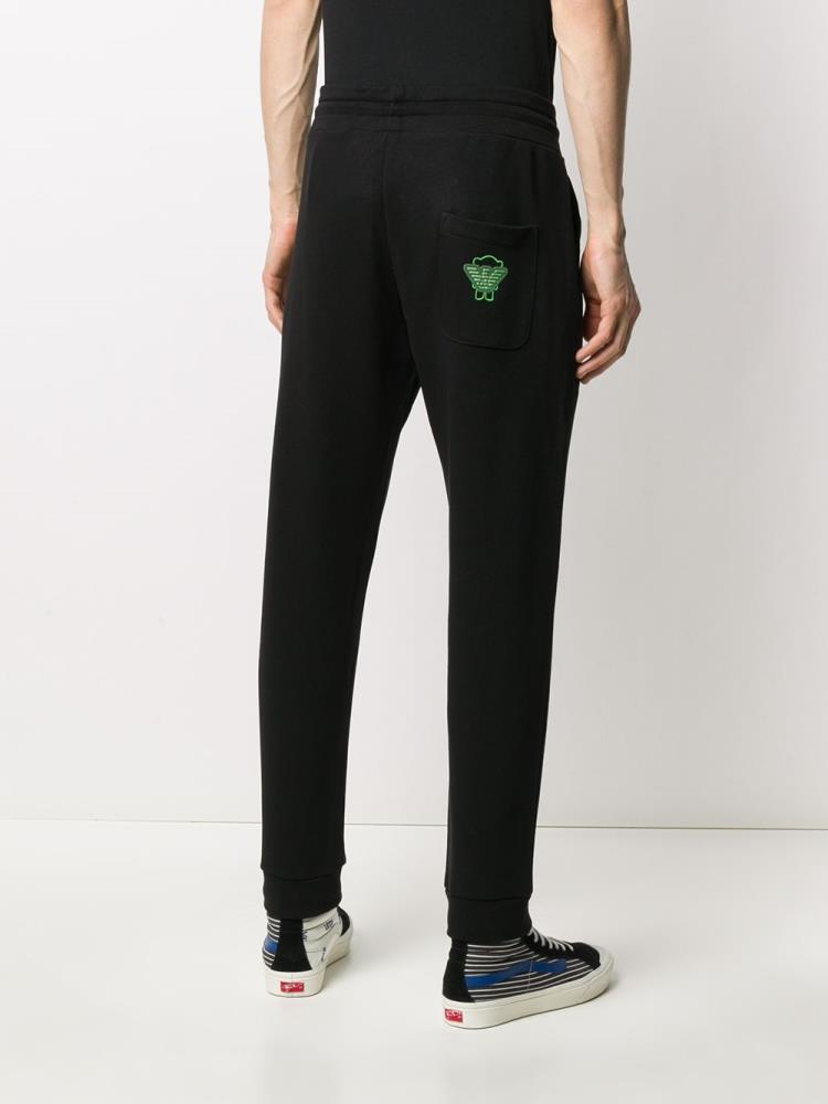 Pantalones Armani Emporio Slim Fit Pista Hombre Negras | YQO79S3P