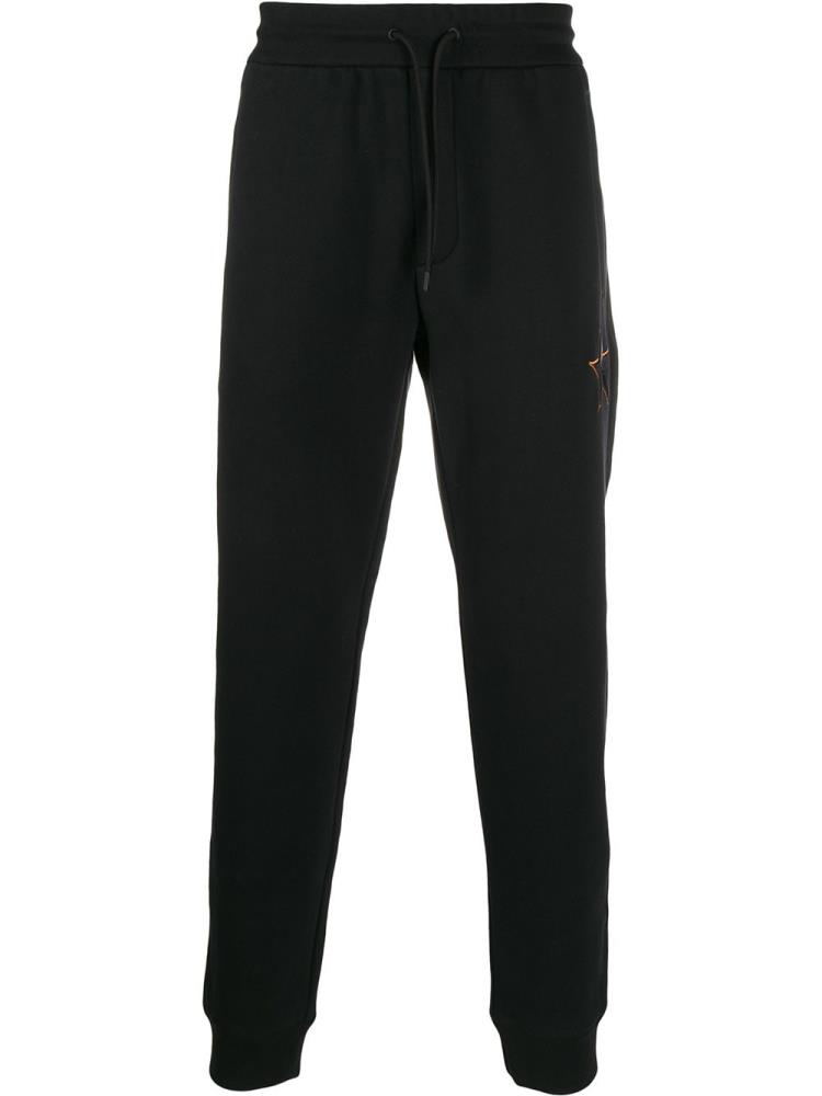 Pantalones Armani Emporio Star Motif Pista Hombre Negras | K3N1IAFS