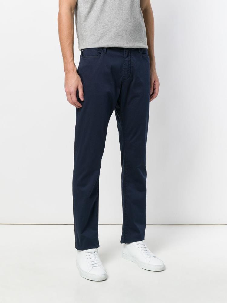 Pantalones Armani Emporio Straight Leg Hombre Azules | NKR559EB