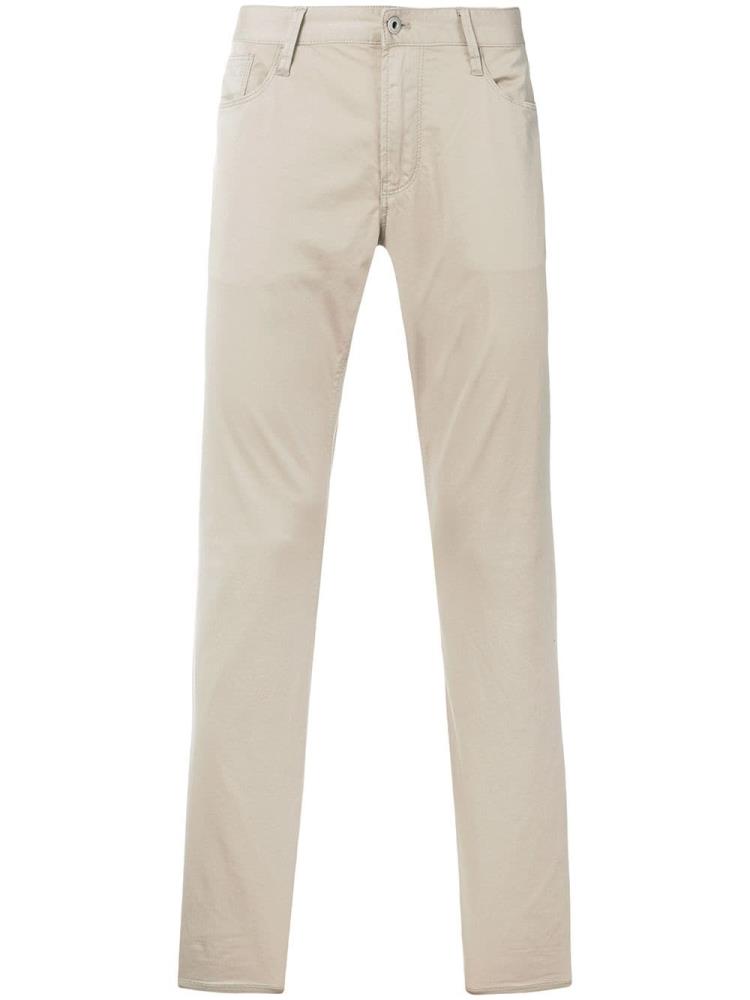 Pantalones Armani Emporio Straight Leg Hombre Beige | VRL86TCR