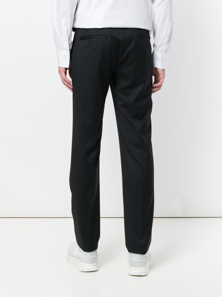 Pantalones Armani Emporio Wool Tailored Pants Hombre Negras | IEYUVB7V