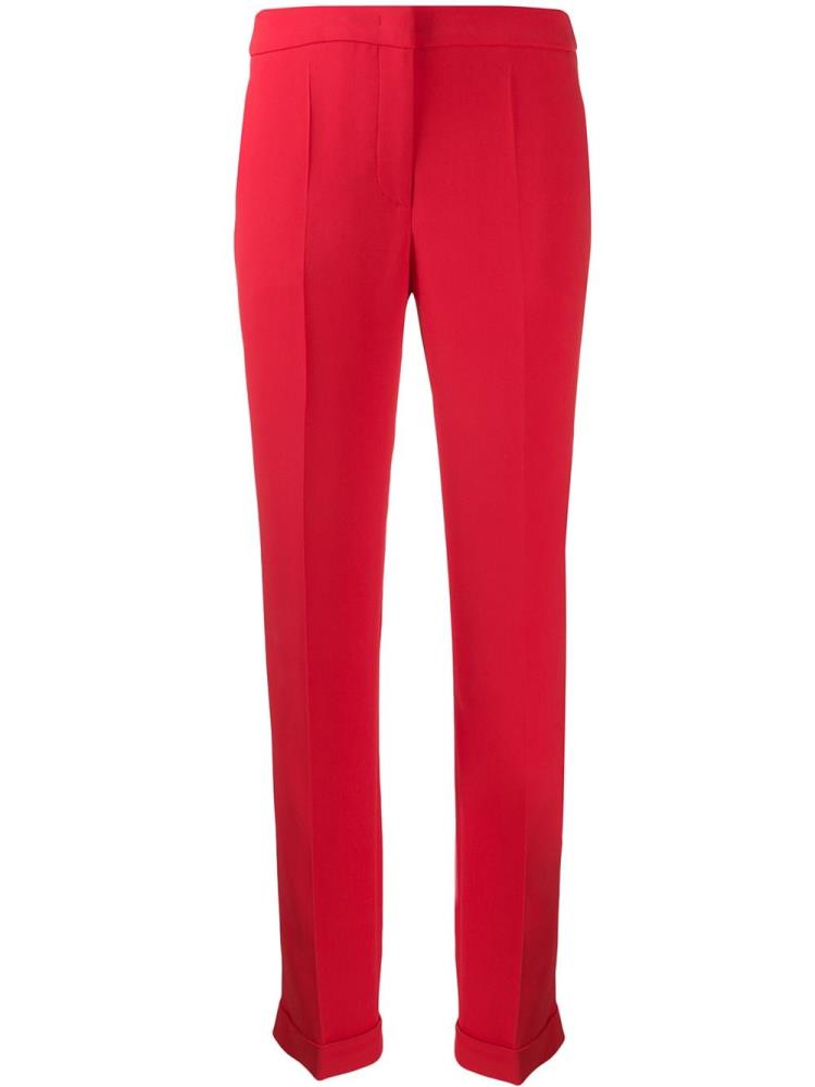 Pantalones Giorgio Armani Cady Viscose Silk Mujer Rojas | 4QRAQ0G7