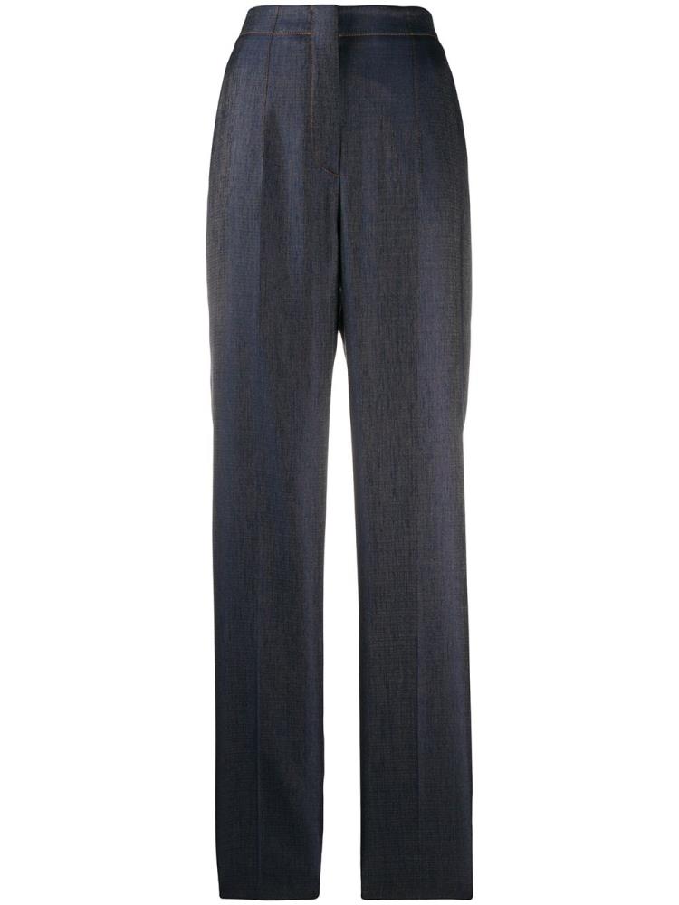 Pantalones Giorgio Armani Loose Fit Hight Cintura Mujer Azules | 0O38TCY6