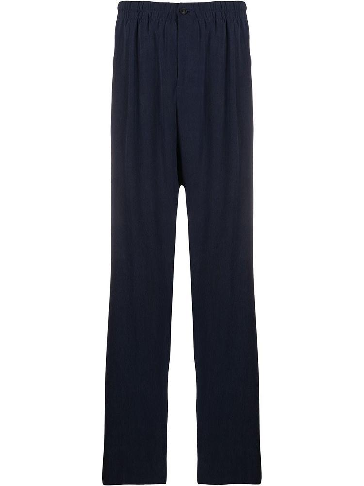 Pantalones Giorgio Armani Pleated Straight Leg Hombre Azules | 0H8DV1FE