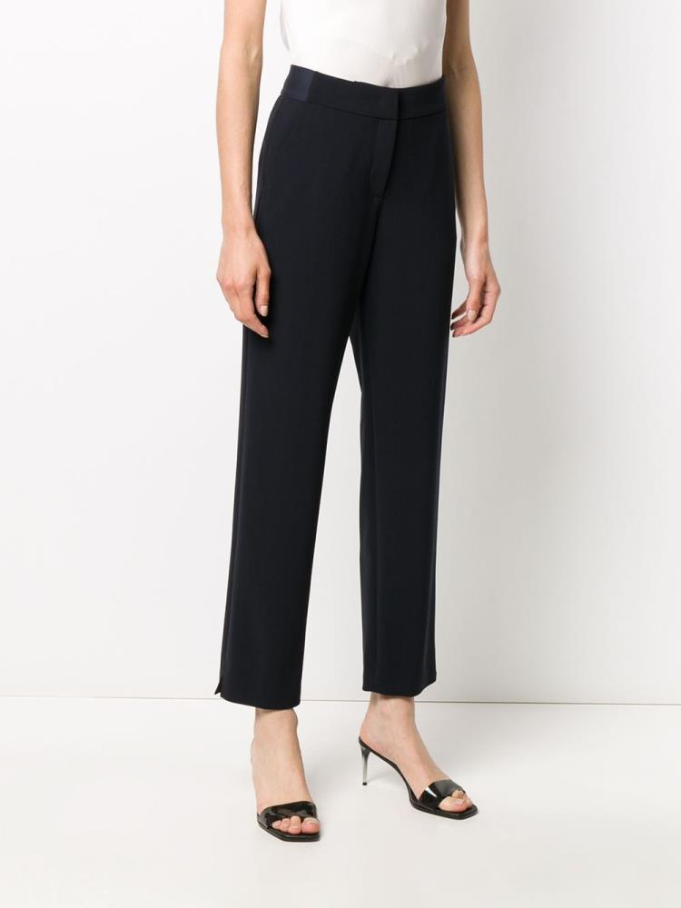 Pantalones Giorgio Armani Straight Fit Mujer Azules | 7GN7O67W