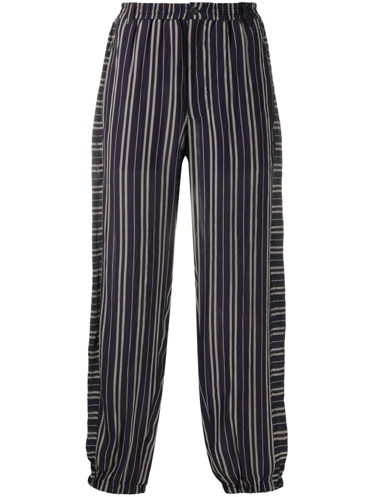 Pantalones Giorgio Armani Striped Pista Hombre Azules | 5G4Z1ZWH