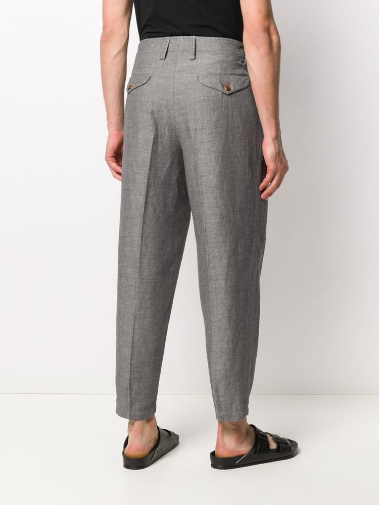 Pantalones Giorgio Armani Tapered Dart Hombre Gris | 52K9IZAT