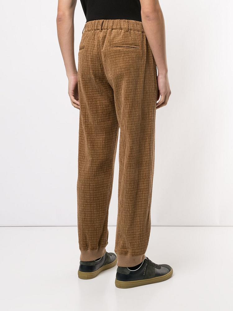 Pantalones Giorgio Armani Textured Straight Leg Hombre Marrones | WX9JCTHY