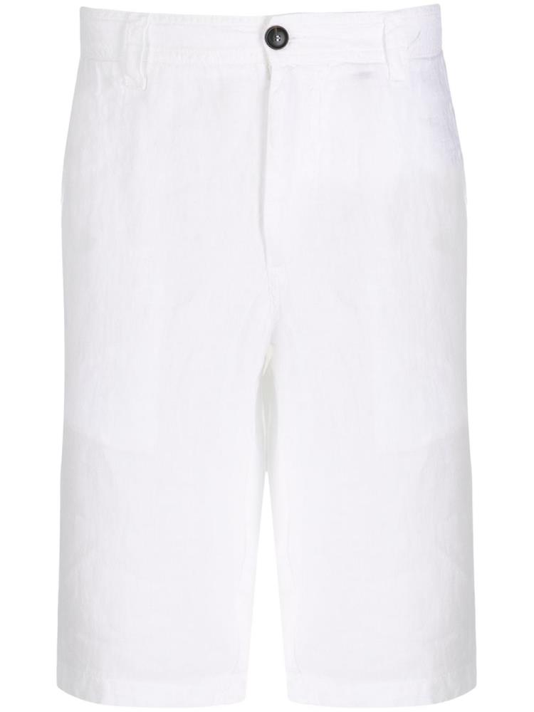 Pantalones Cortos Armani Emporio Logo Plaque Chino Hombre Blancas | 1ETZMLHX