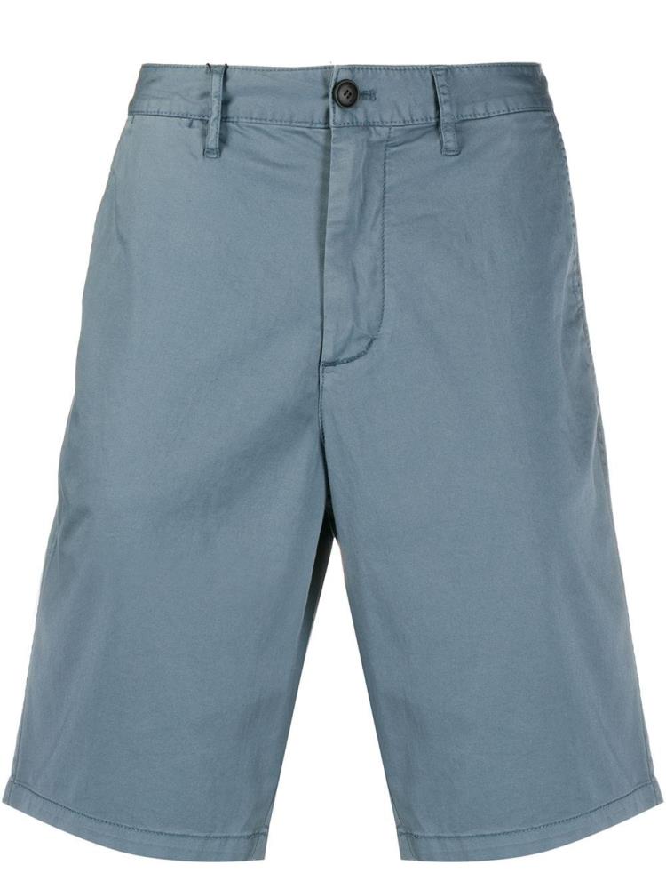 Pantalones Cortos Armani Emporio Knee Length Logo Plaque Bermuda Shorts Hombre Azules | IR7YK2LQ