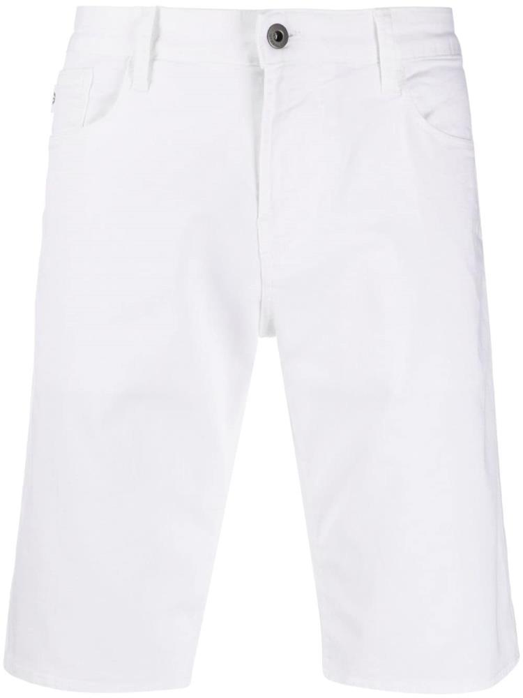 Pantalones Cortos Armani Emporio Algodon Blend Denim Hombre Blancas | LL8BY342