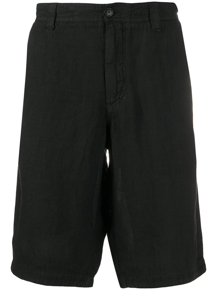 Pantalones Cortos Armani Emporio Logo Plaque Chino Hombre Negras | QJCMHWGZ